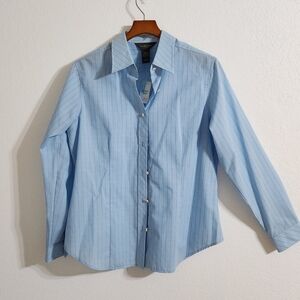 ♥️4/$15 NEW! Van Heusen Button Down Shirt Thin Stripes Career Shirt Professional